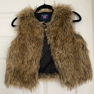 Girls furry vest